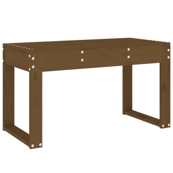 Градинска пейка, меденокафява, 80x38x45 см, борово дърво масив