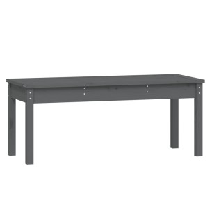 Градинска пейка сива 109x44x45 см борово дърво масив 2