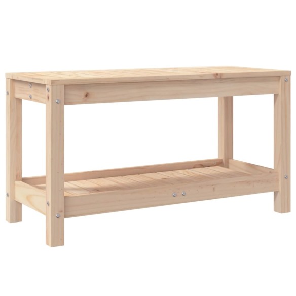 Градинска пейка, 82,5x35x45 см, борово дърво масив