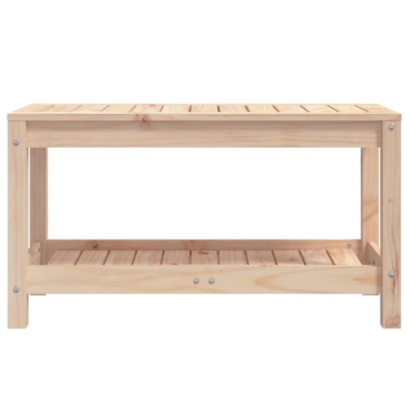 Градинска пейка, 82,5x35x45 см, борово дърво масив
