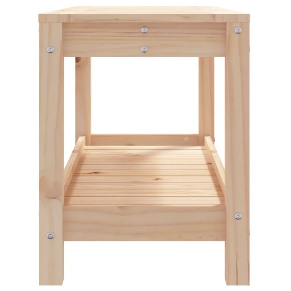 Градинска пейка, 82,5x35x45 см, борово дърво масив