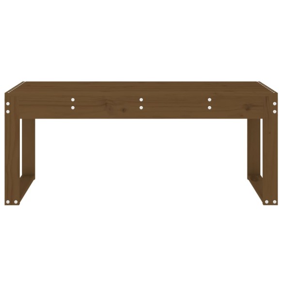 Градинска пейка, меденокафява, 110x38x45 см, борово дърво масив