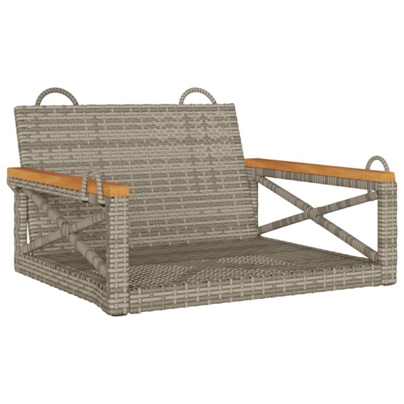 Пейка люлка, сива, 63x62x40 см, полиратан