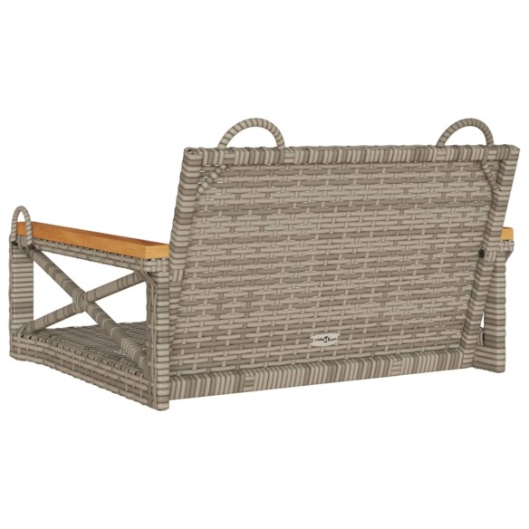 Пейка люлка, сива, 63x62x40 см, полиратан