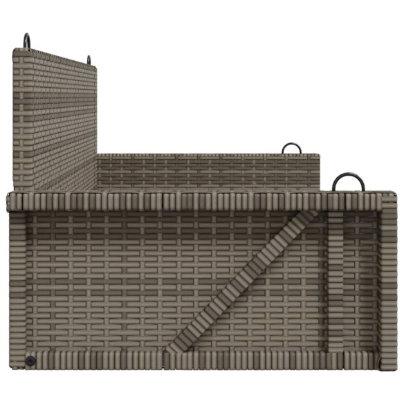 Пейка люлка, сива, 119x56x48 см, полиратан