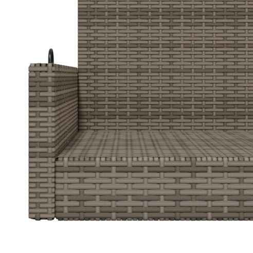 Пейка люлка, сива, 119x56x48 см, полиратан