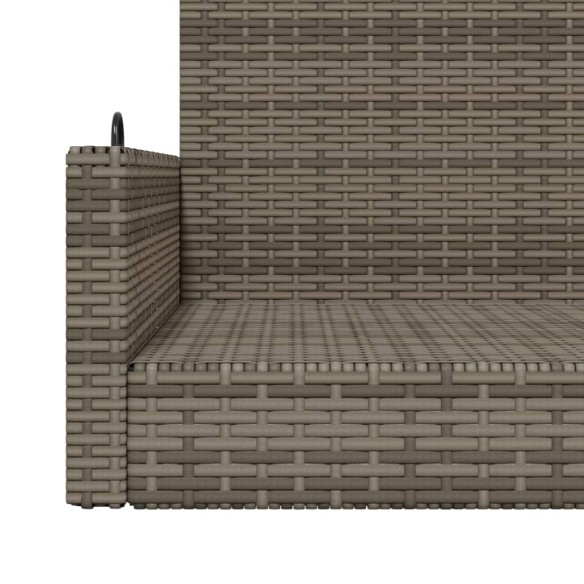 Пейка люлка, сива, 119x56x48 см, полиратан