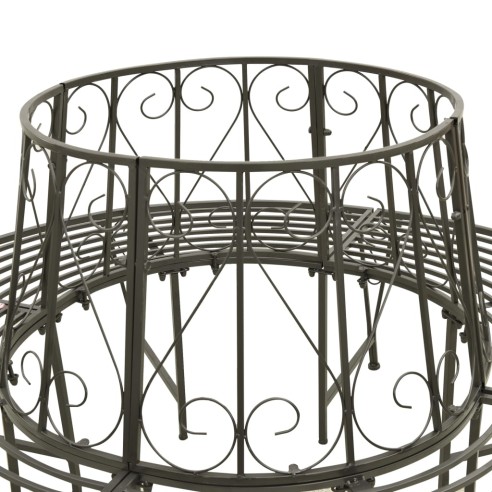 Градинска пейка за около дърво, 160 см, стомана