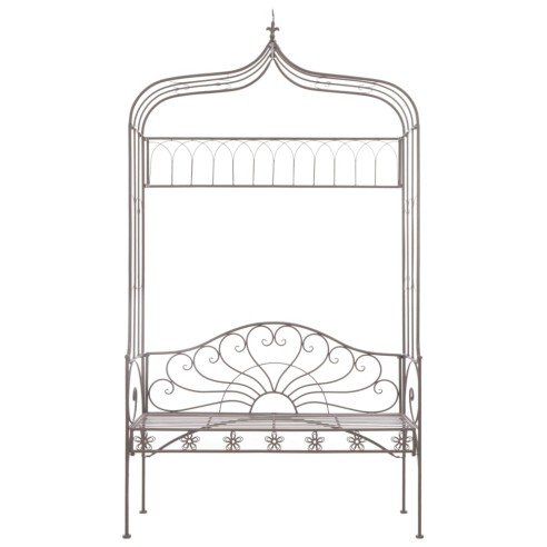 Градинска пейка, 122 см, желязо, антично кафяво