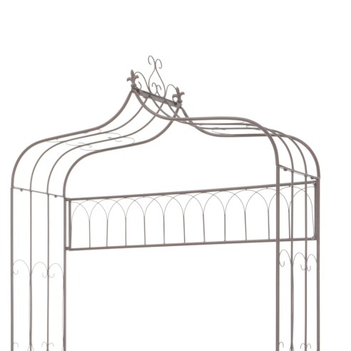 Градинска пейка, 122 см, желязо, антично кафяво