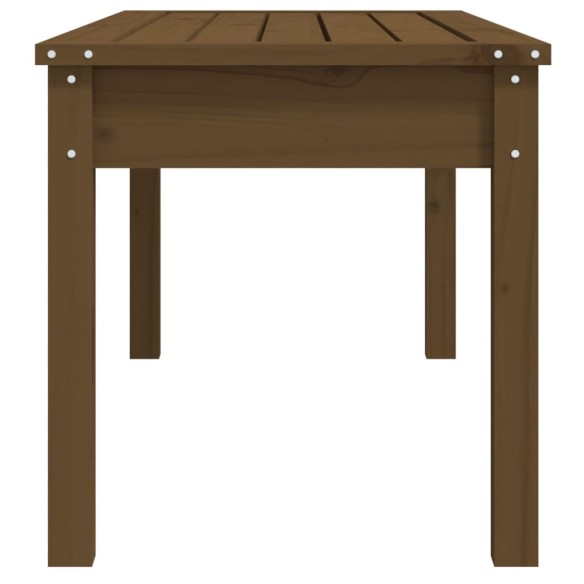 Градинска пейка, меденокафява, 109x44x45 см, борово дърво масив
