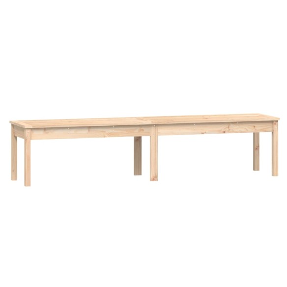 2-местна градинска пейка, 203,5x44x45 см, бор масив