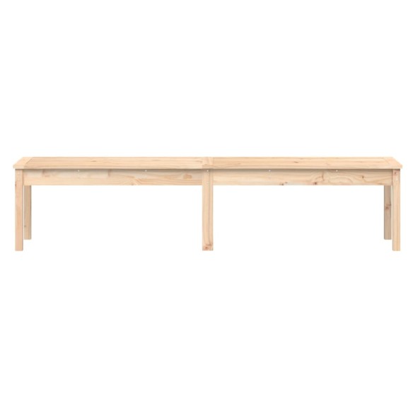 2-местна градинска пейка, 203,5x44x45 см, бор масив