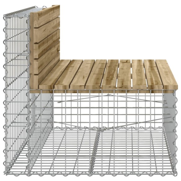 Градинска пейка с габионен дизайн 103x70x65 см импрегниран бор