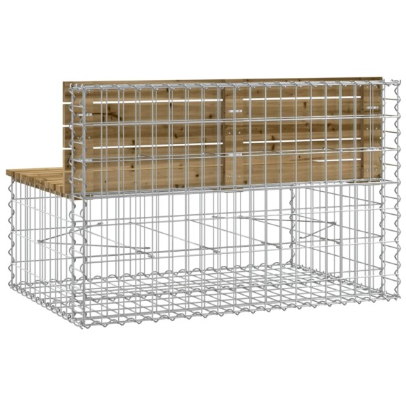 Градинска пейка с габионен дизайн 103x70x65 см импрегниран бор