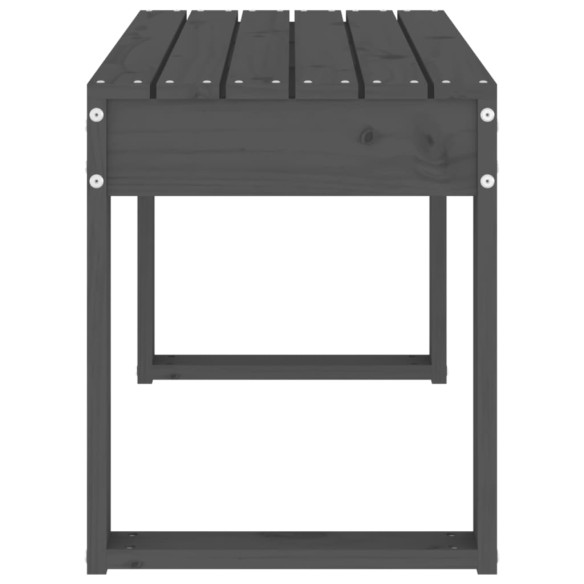 Градинска пейка сива 80x38x45 см борово дърво масив
