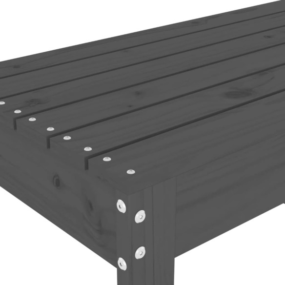 Градинска пейка сива 80x38x45 см борово дърво масив
