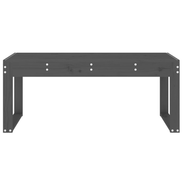 Градинска пейка сива 110x38x45 см борово дърво масив