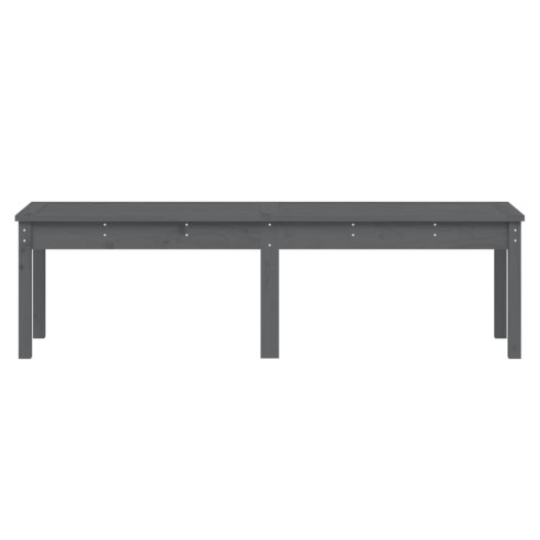 2-местна градинска пейка, сива, 159,5x44x45 см, бор масив