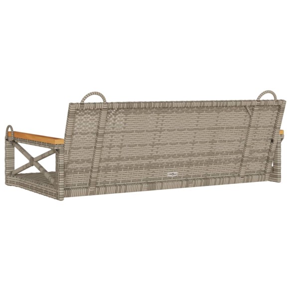 Пейка люлка, сива, 109x62x40 см, полиратан