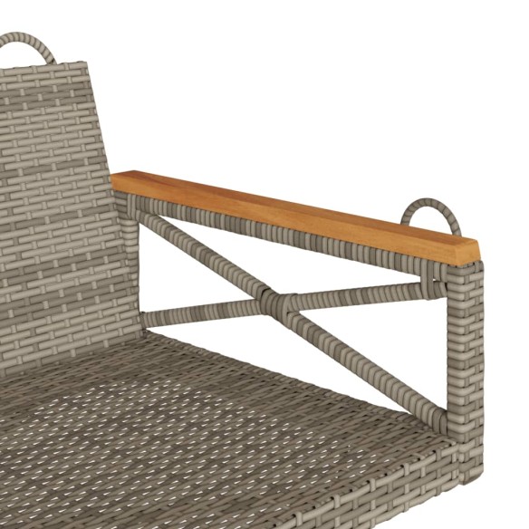 Пейка люлка, сива, 109x62x40 см, полиратан