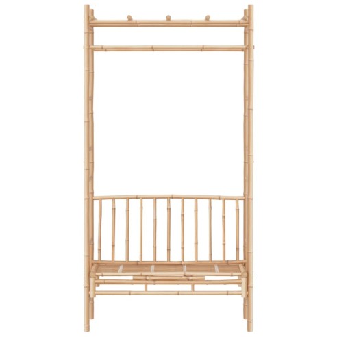 Градинска пейка с пергола, 116 см, бамбук