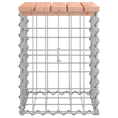 Градинска пейка дизайн габион 33x31x42 см дугласко дърво масив