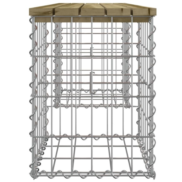 Градинска пейка габионен дизайн 103x31x42 см импрегниран бор