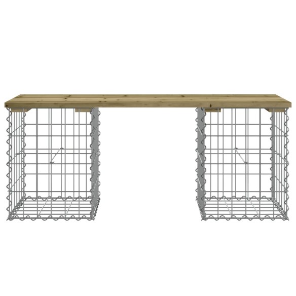 Градинска пейка габионен дизайн 103x31x42 см импрегниран бор