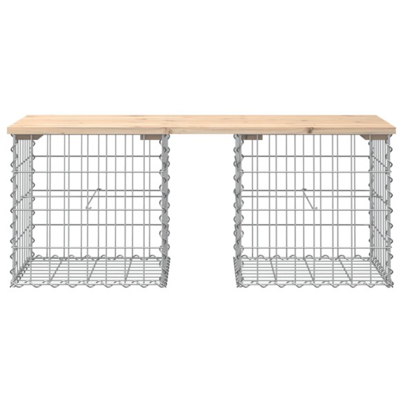 Градинска пейка габионен дизайн 103x44x42 см борово дърво масив Градинска пейка габионен дизайн 103x44x42 см борово дърво масив