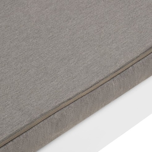 Градинска лаундж пейка с възглавници, пластмаса, бяла