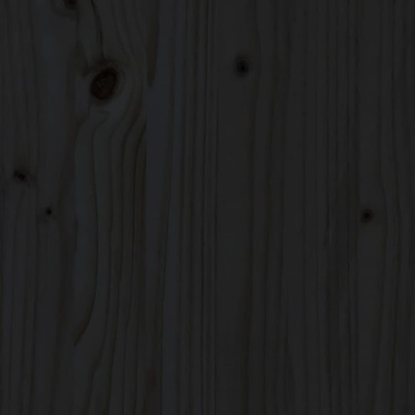 Градинска пейка, черна, 109x44x45 см, борово дърво масив