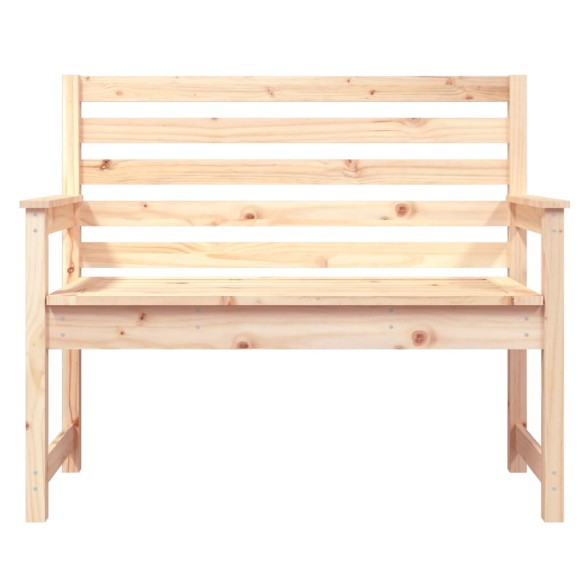 Градинска пейка, 109x48x91,5 см, борово дърво масив