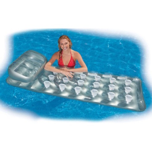 Надуваем дюшек с чашки 188х71 см сребрист INTEX ➤ топ цена ➤ dshome.bg