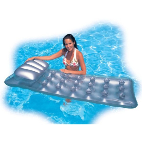 Надуваем дюшек с чашки 188х71 см сребрист INTEX ➤ топ цена ➤ dshome.bg