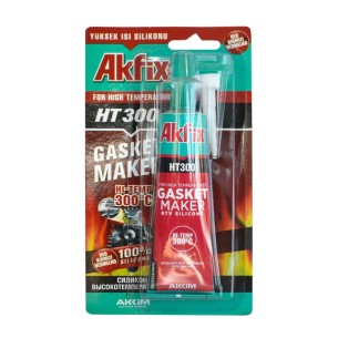 Термоустойчив силикон 85 гр червен HT300 AKFIX ➤ топ цена ➤ dshome.bg