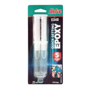 Двукомпонентно епоксидно лепило 5 мин 25 мл E340 AKFIX ➤ топ цена ➤ dshome.bg