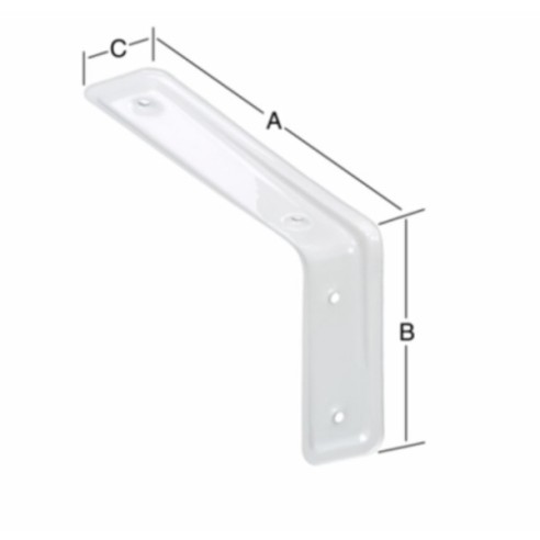 Конзола рафтоносач 115x80x40 мм бяла 3F VORMANN ➤ топ цена ➤ dshome.bg