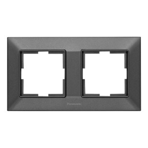 Двойна хоризонтална рамка Arkedia Slim тъмносива PANASONIC - 1