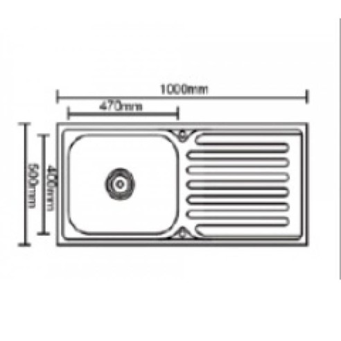 Кухненска мивка алпака ляв плот ICK10050L Tampico INTER CERAMIC ➤ топ цена ➤ dshome.bg