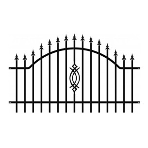 Оградно пано ковано желязо 200x120 см антрацит ➤ топ цена ➤ dshome.bg