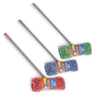 Комплект телескопична дръжка и моп с микрофибърна основа Chenille Magic Clean ➤ топ цена ➤ dshome.bg