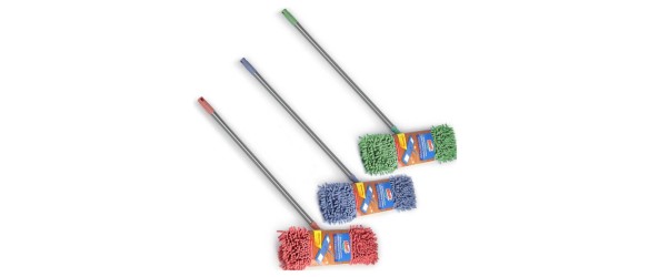 Комплект телескопична дръжка и моп с микрофибърна основа Chenille Magic Clean ➤ топ цена ➤ dshome.bg