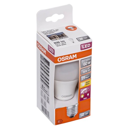 LED крушка със сензор 9 W E 27 Classic A 60 OSRAM ➤ топ цена ➤ dshome.bg