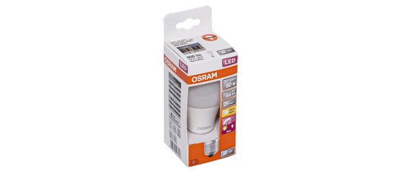 LED лампа със сензор за движение OSRAM CLA60 9W E27 топла светлина ➤ топ цена ➤ dshome.bg