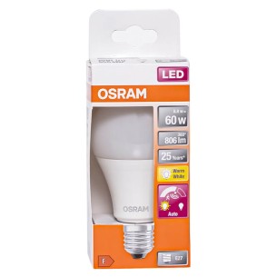 LED крушка със сензор 9 W E 27 Classic A 60 OSRAM ➤ топ цена ➤ dshome.bg