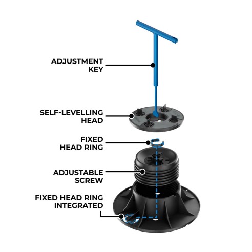 Регулируема подпора за външен повдигнат под L/56/91/4 мм PP LEVEL DUO MAXI MAPEI ➤ топ цена ➤ dshome.bg