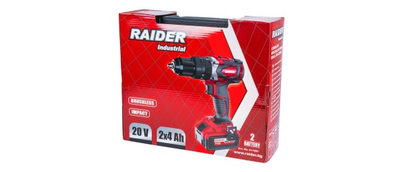 Акумулаторна бормашина с 2 скорости 10 мм RDP-SPCD20 Set RAIDER ➤ топ цена ➤ dshome.bg