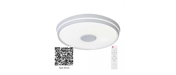 LED музикален плафон 24W 4000K Ф400 Bluetooth Plastic ➤ топ цена ➤ dshome.bg
