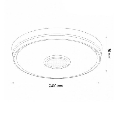 Музикален LED плафон с дистанционно 50 W Ф40 см LIGHTEX ➤ топ цена ➤ dshome.bg